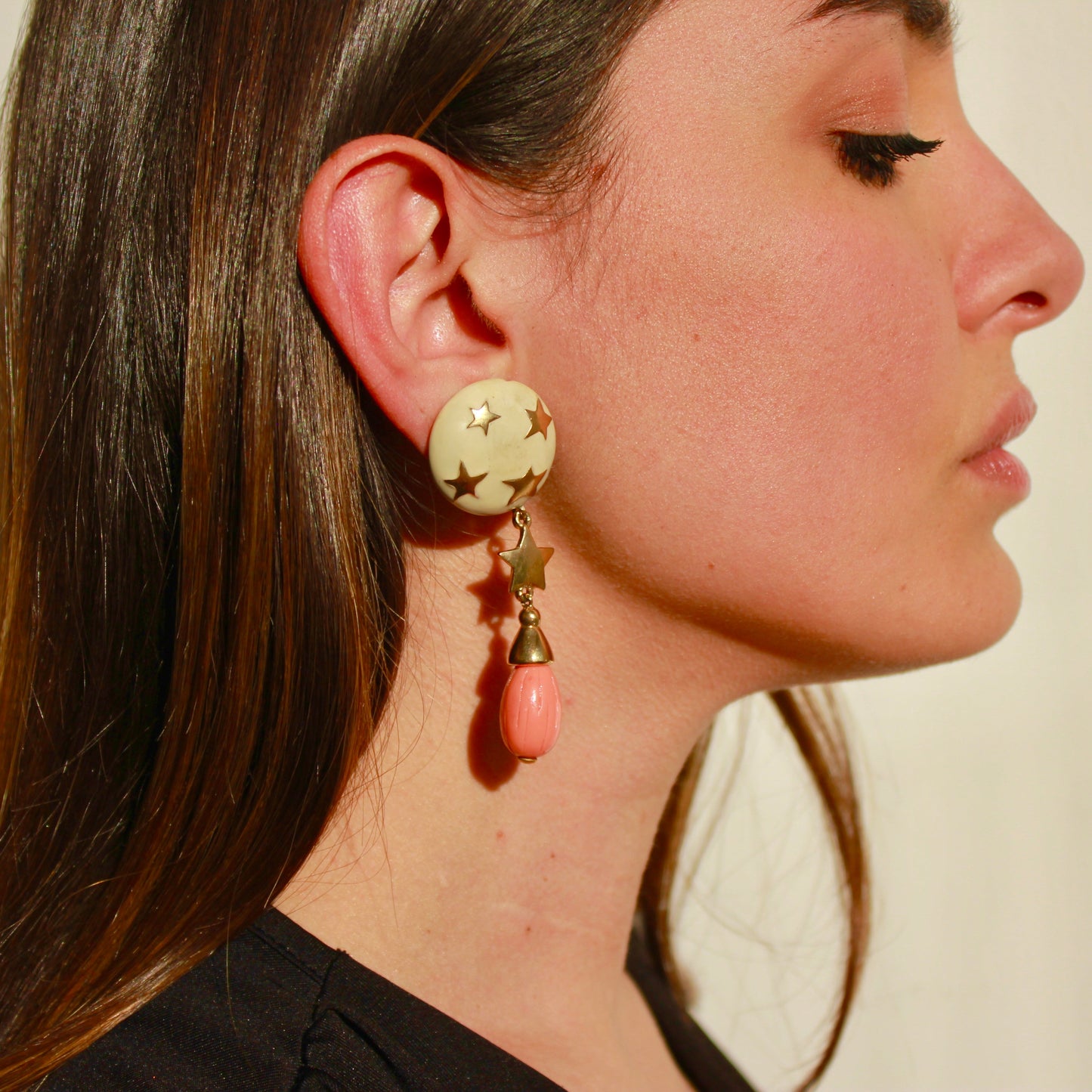 Orecchini vintage Valentino cielo