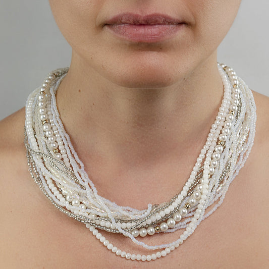 Collana vintage microperle