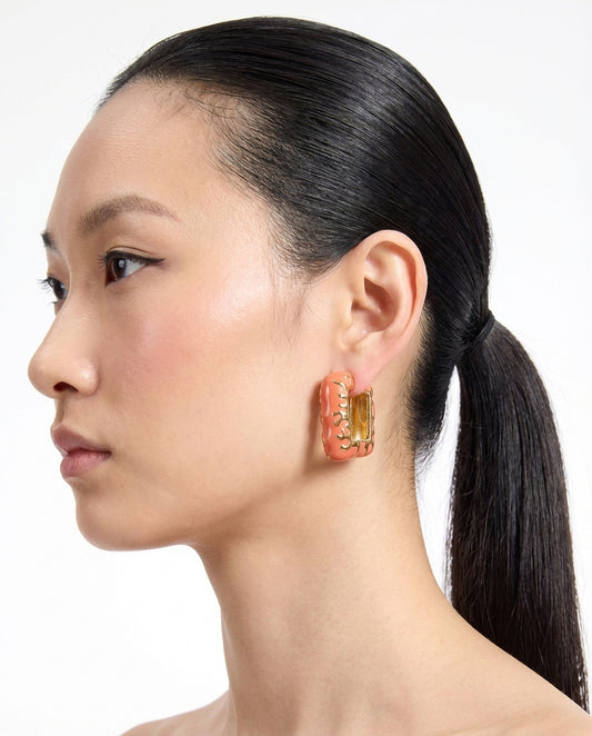 Orecchini vintage VALENTINO corallo