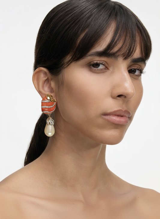 Orecchini vintage VALENTINO perla