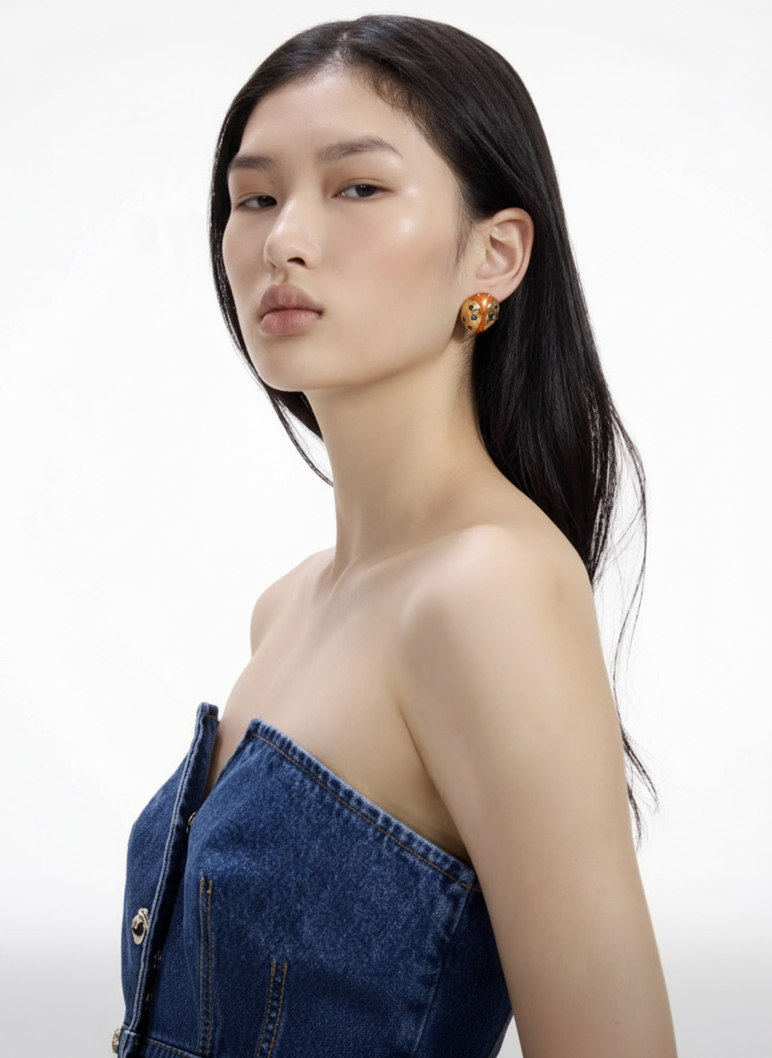 Orecchini Vintage Valentino Coccinella XL