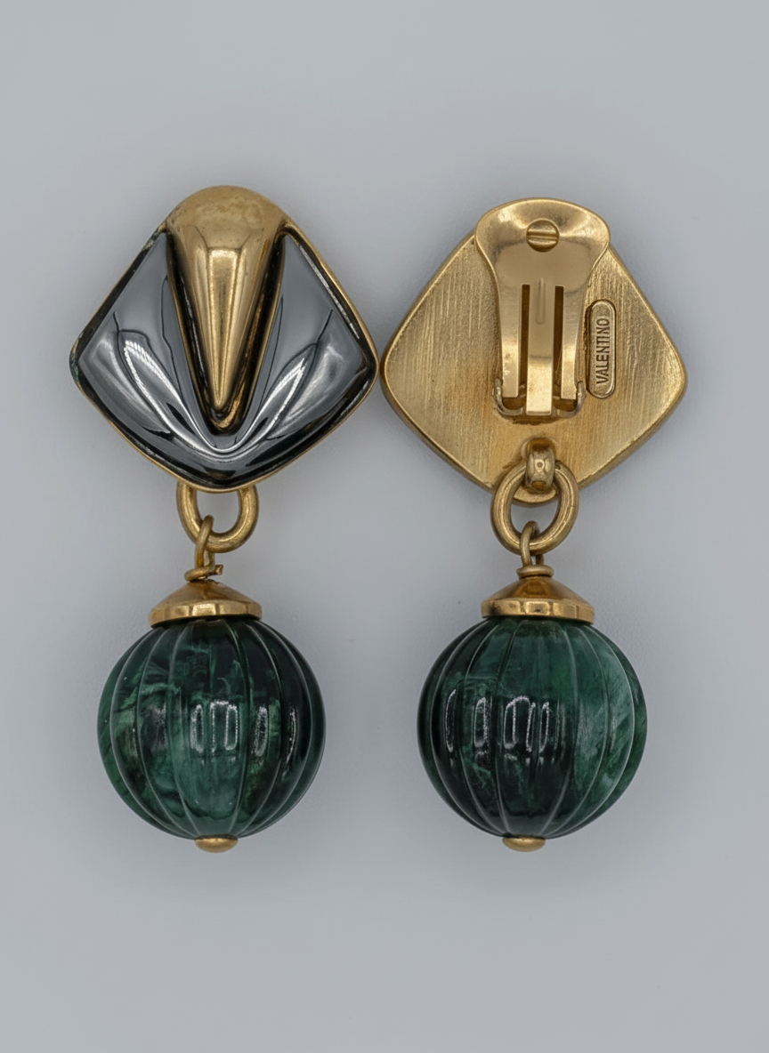 Orecchini vintage VALENTINO cabochon