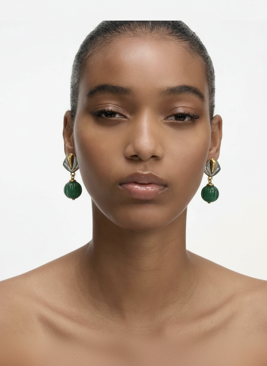 Orecchini vintage VALENTINO cabochon