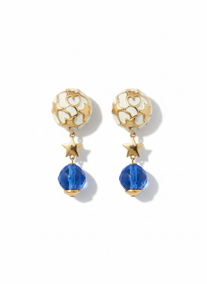 Orecchini vintage Valentino cielo