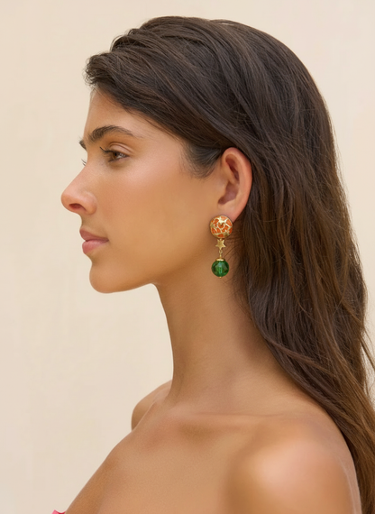 Orecchini vintage Valentino cielo