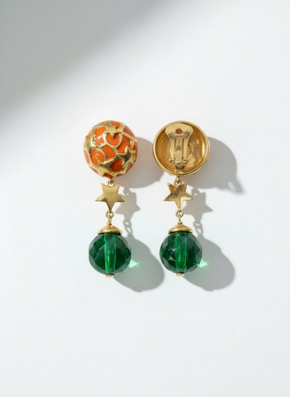 Orecchini vintage Valentino cielo