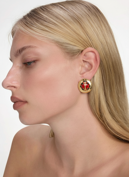 Orecchini vintage VALENTINO coccinella xs