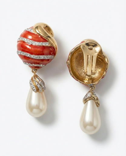 Orecchini vintage VALENTINO perla