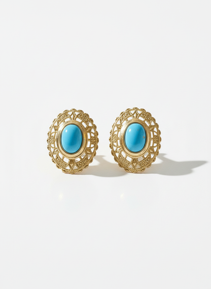 Orecchini vintage baby blu
