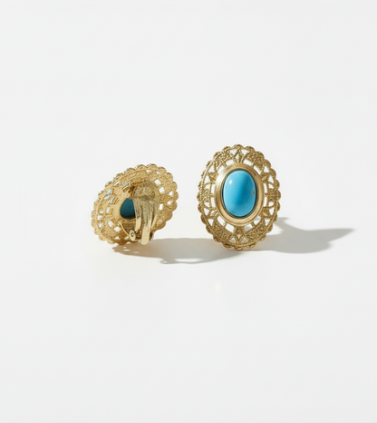 Orecchini vintage baby blu