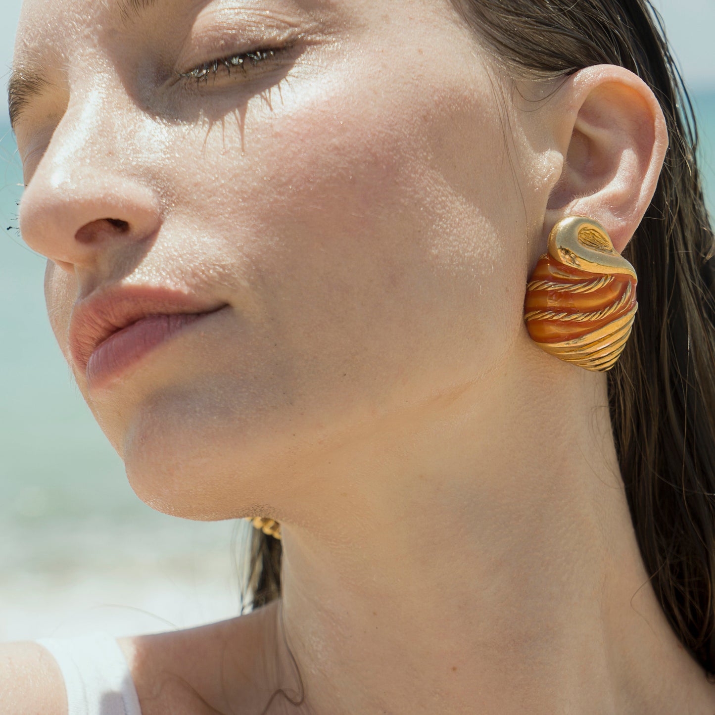 Orecchini vintage Valentino conchiglia