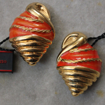 Orecchini vintage Valentino conchiglia