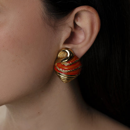 Orecchini vintage Valentino conchiglia